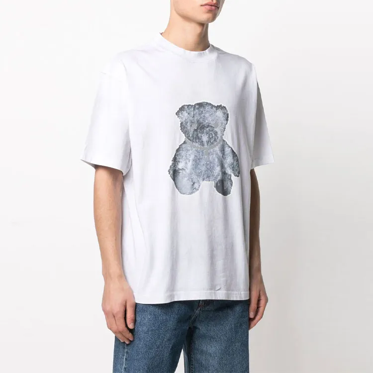 WE11DONE Negative Teddy Print T shirt-4