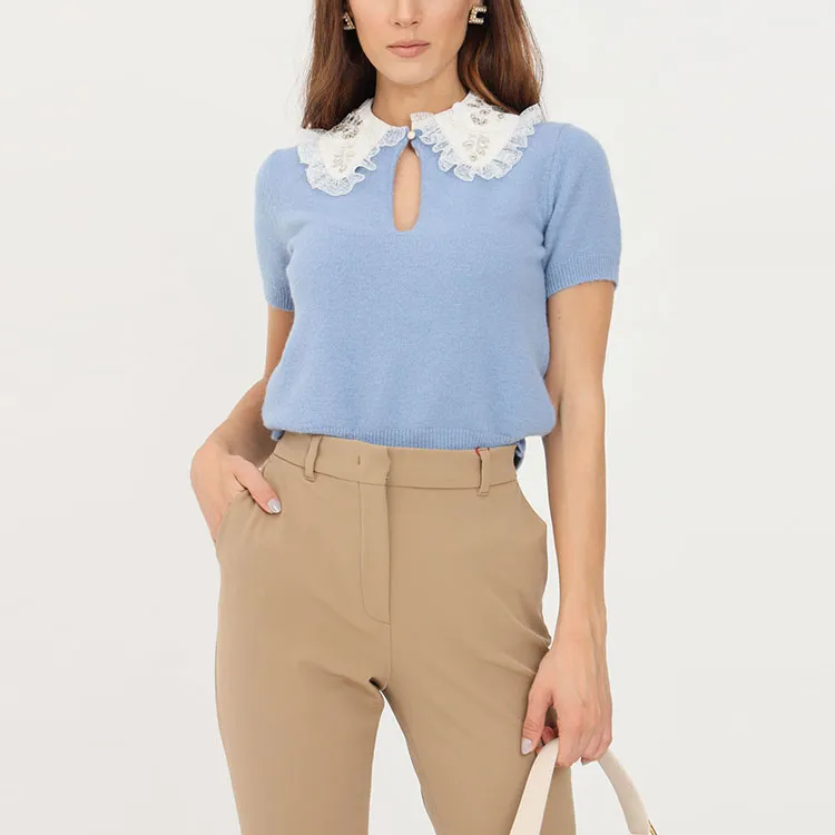 Elisabetta Franchi FW21 Fitted Sweater Women's Blue-2