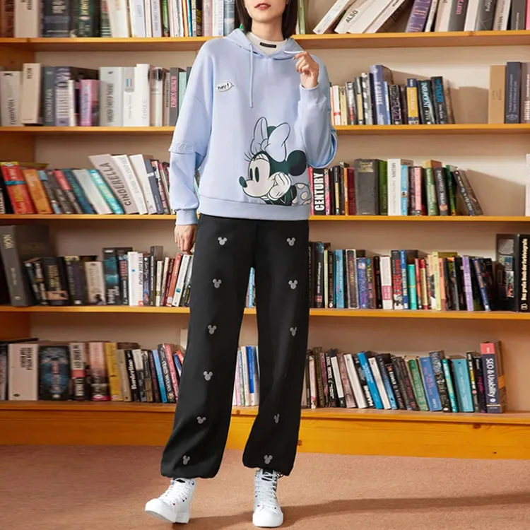 Disney X LINING Knitted Sweatpants Women's Black-2