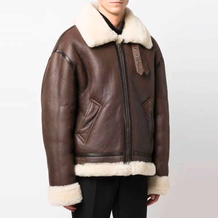 Vetements Leather Jackets Unisex Brown-2