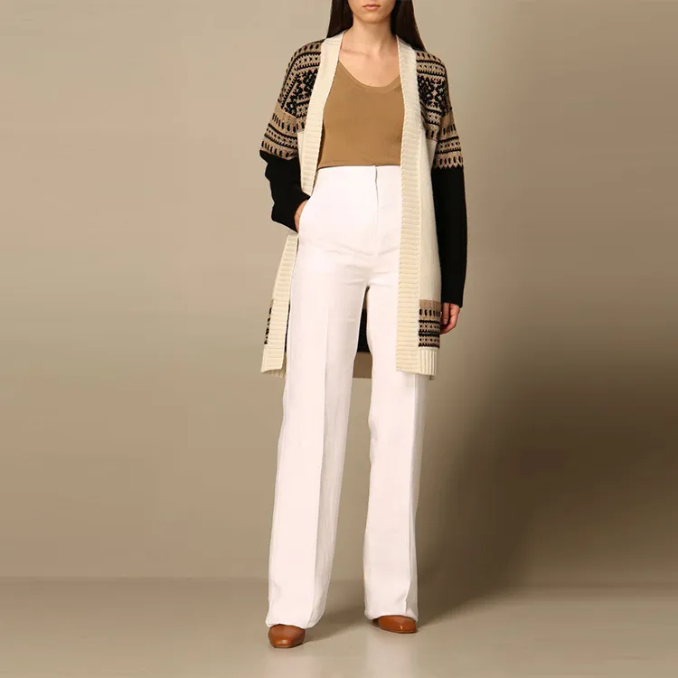 MaxMara Loose Fit Knitwear Women's Cream Yellow-5