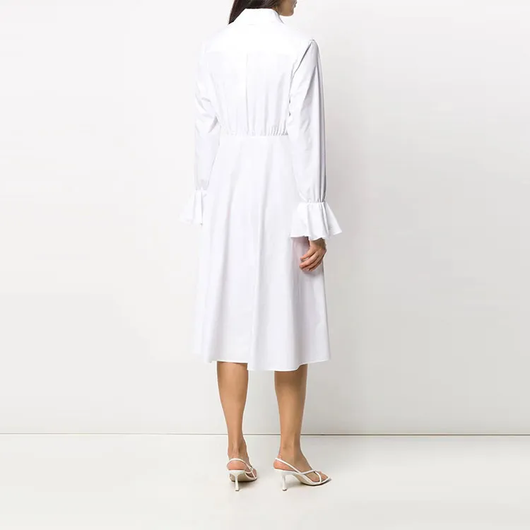 Valentino Long-Sleeved Dresses Women's White-1