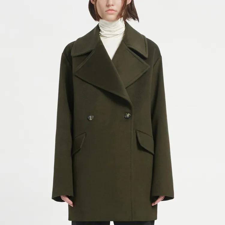 SportMax Coats Women's Army Green-1
