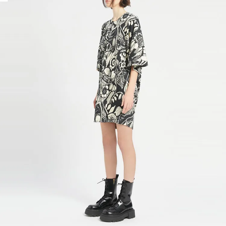 SportMa Short Sleeved Dress Women's Black-1