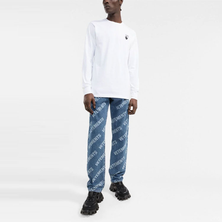 OFF-WHITE フレスコ アロー クルーネック【関税込】 OFF-WHITE Degrade Arrows L/S T-Shirt XS - POIZON