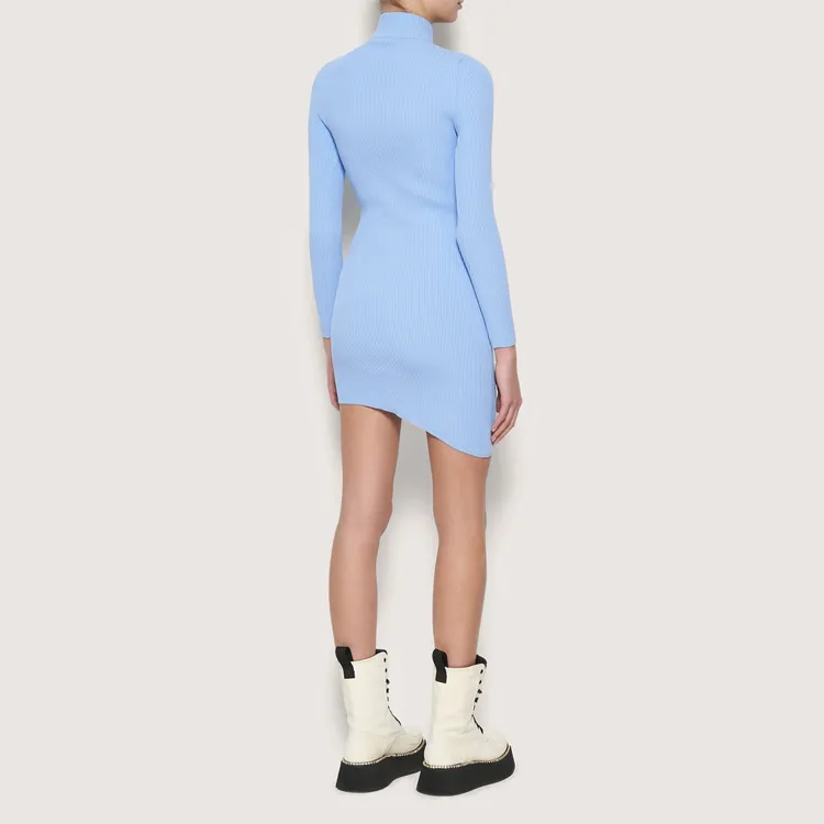 GCDS Long Sleeved Dresses Women's Blue-1