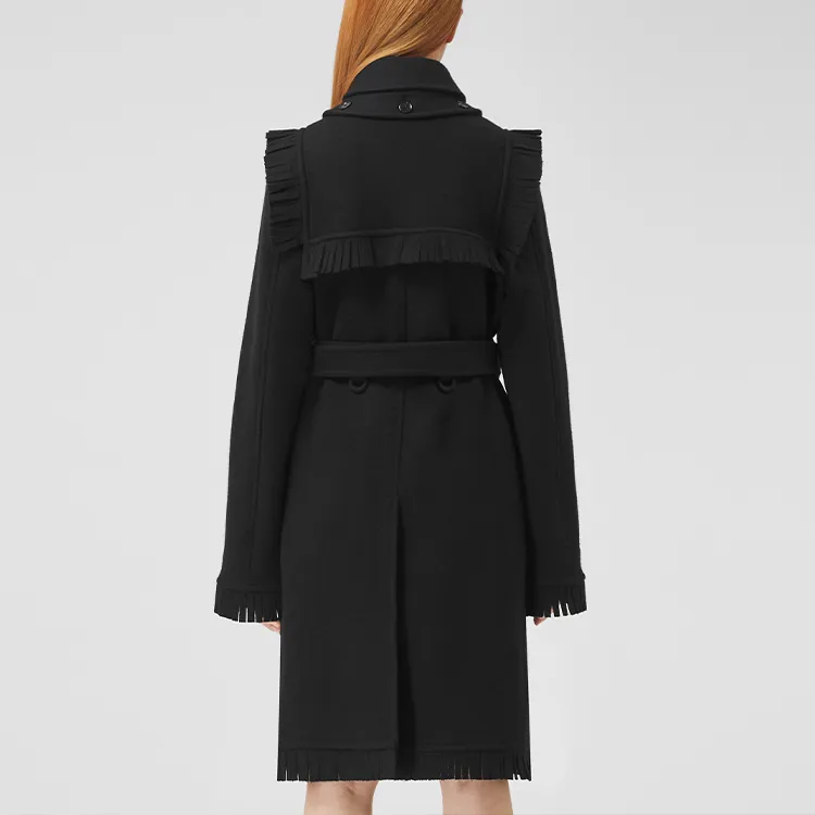 Burberry Trench Coats Women's Black-2