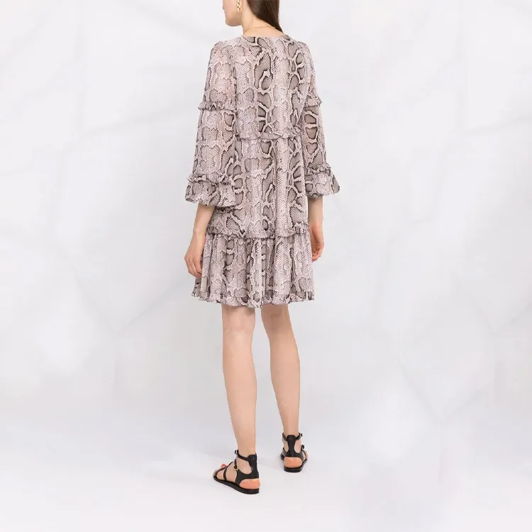 MICHAEL KORS Long Sleeved Dresses Women's Light Umber-1