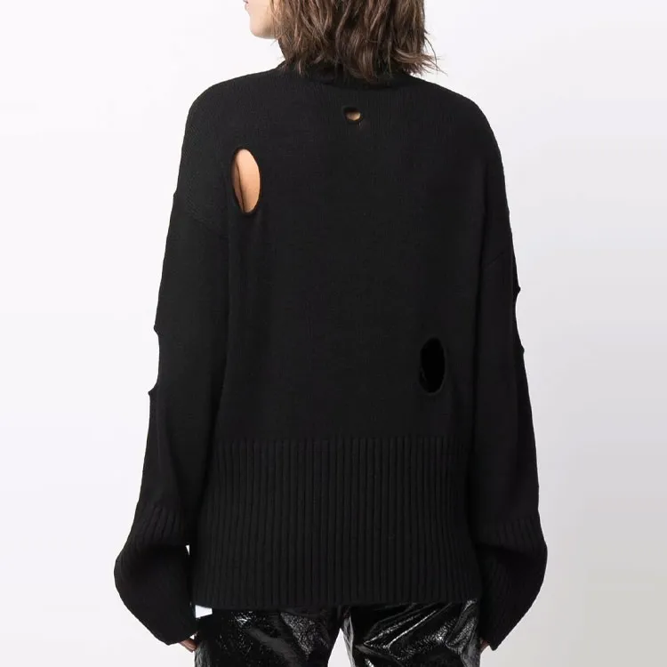 OFF-WHITE Loose Fit Sweater Women's Black-3
