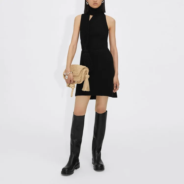 Bottega Veneta Wraparound Neck Tassel Embellished Top-2