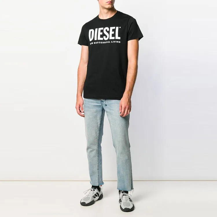 DIESEL Logo Printed Crewneck T Shirt-1