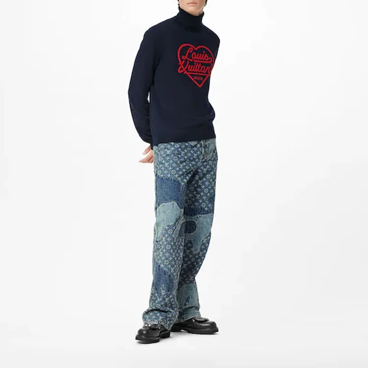 LOUIS VUITTON X Nigo Intarsia Heart Turtle Neck-1