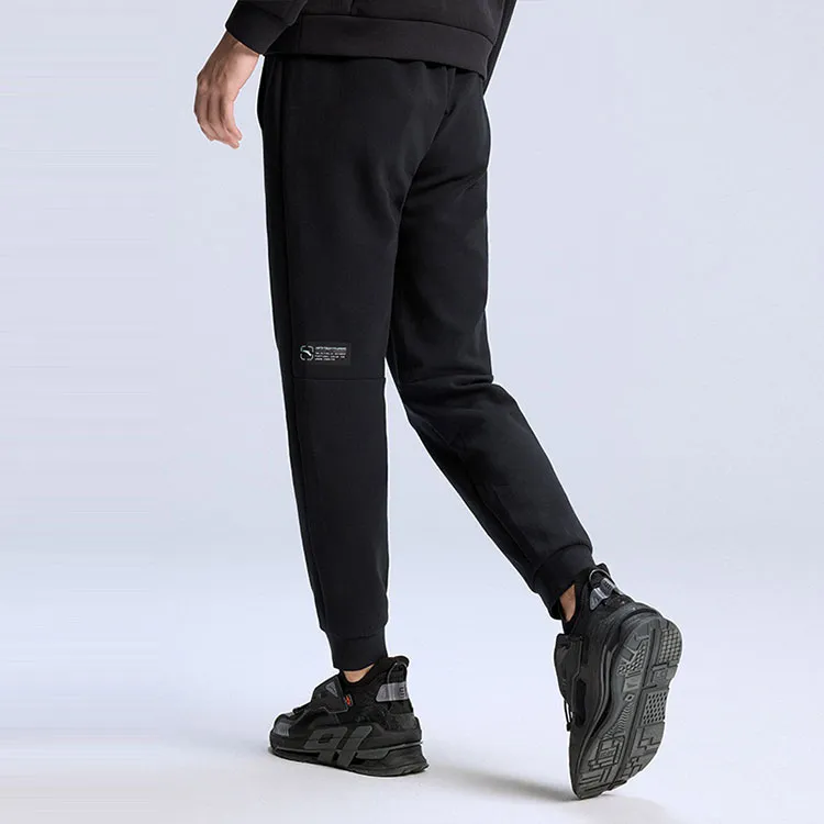 ANTA Variety Training Collection Knitted Sweatpants Men Black-4