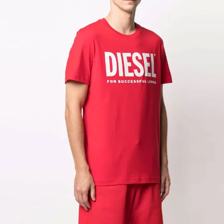 DIESEL T-Shirts Men Red-2