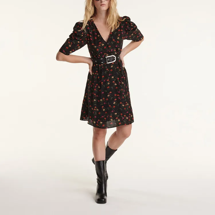 THE KOOPLES Short-Sleeved Dresses Women's Black-1