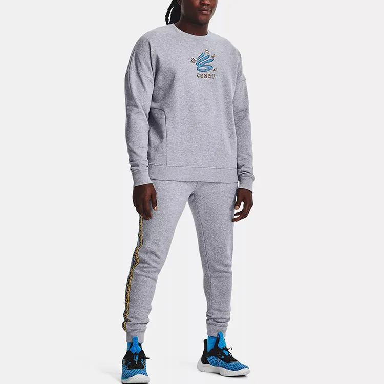 Under Armour Curry X Sesame Street Sweatshirts Men Gray-4