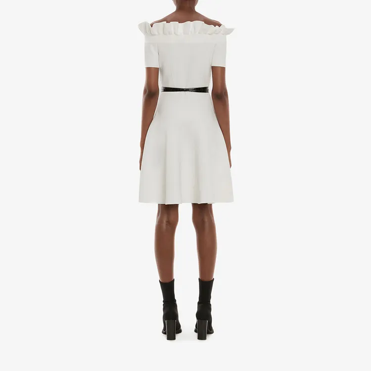 Alexander McQueen Short Sleeved Dresses Women's Ivory-2