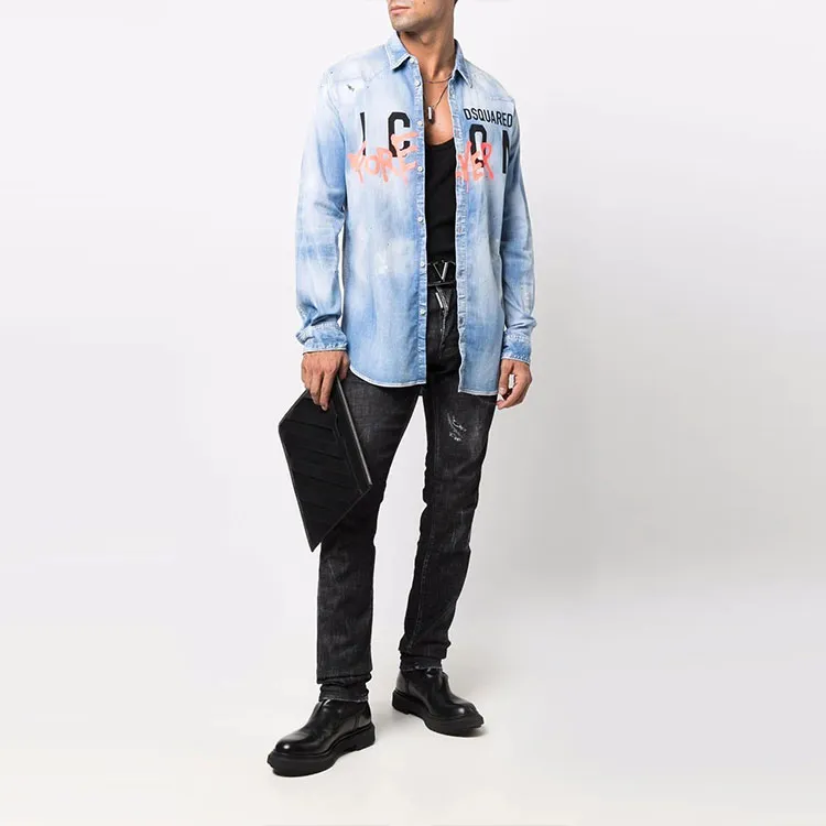 DSQUARED 2 Shirts Men Blue-1