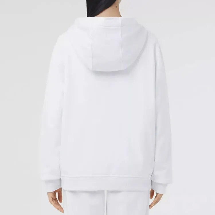 Burberry Tiger Tb Monogram Motif Hoodie White-3