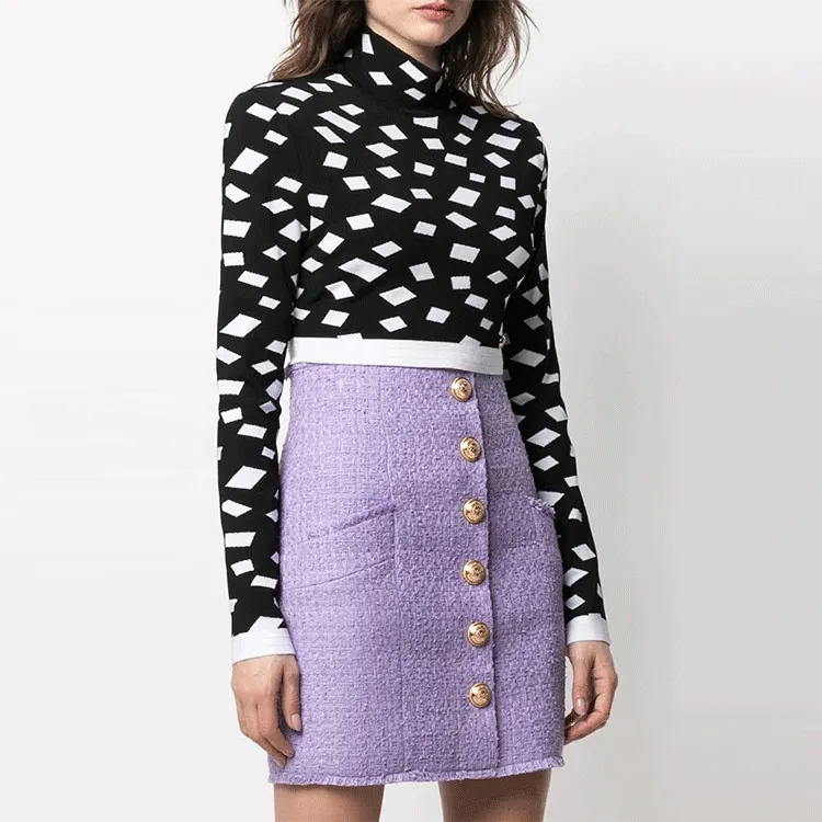 BALMAIN FW21 Slim Fit Sweater Women's Black-2