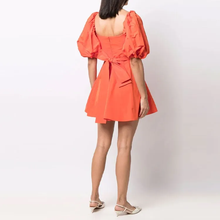 Valentino Short-Sleeved Dresses Women's Orange-2