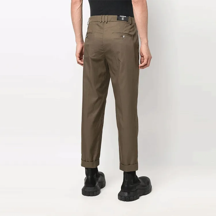BALMAIN Casual Pants Men Green-3