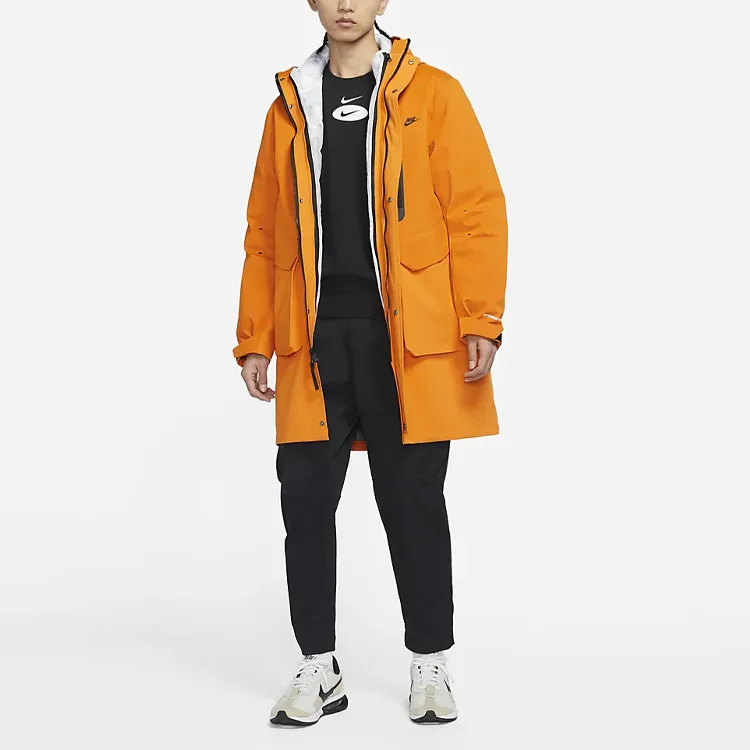 Nike Parka Coats Men Light Curry Yellow-2
