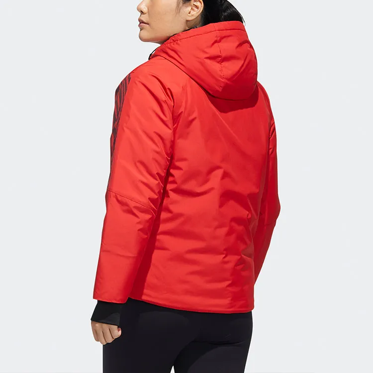 Adidas Puffer Jacket Women's Red-2