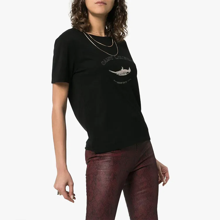 SAINT LAURENT T Shirts Women's Black-1