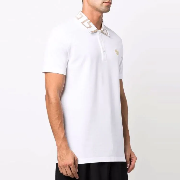 VERSACE Greca Short sleeved Polo Shirt-2
