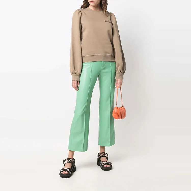 GANNI Sweatshirts Women's Khaki-1