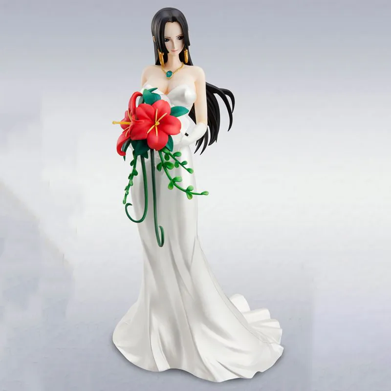 MegaHouse Boa Hancock Pop Excellent Model One Piece Empress Wedding Ver. Scale Figures 23cm-2