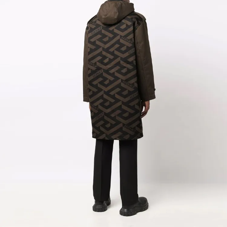 VERSACE Coats Men Brown-2