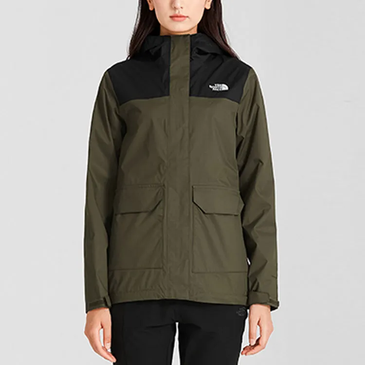 THE NORTH FACE City Outdoor Collection Windbreaker Jackets Women's Olive Green-2