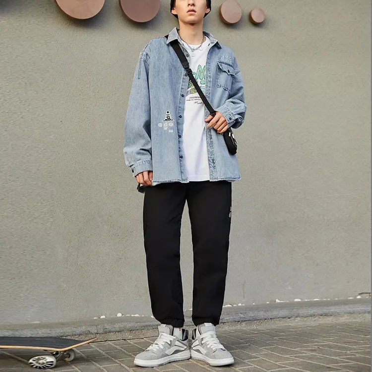 LINING Skateboard Shirts Men Light Blue-4