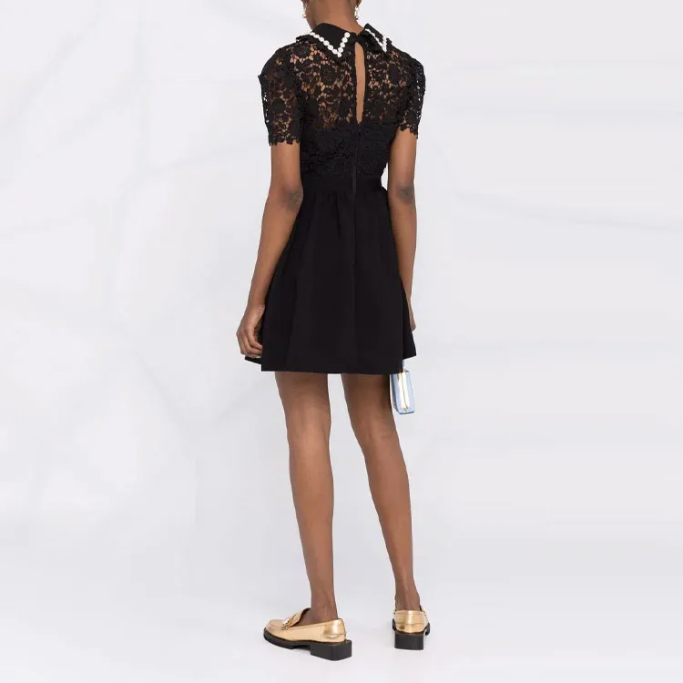 Self portrait Short Sleeved Dresses Women's Black-2