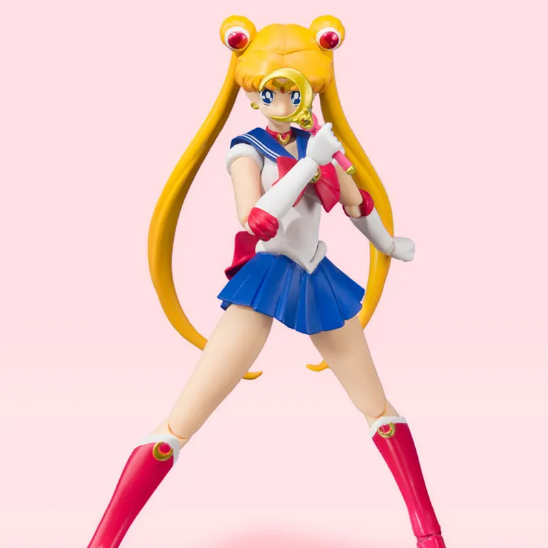 BANDAI Usagi Tsukino Bandai SHF Sailor Moon Sailor Moon Anime Color Scheme Edition Action Figures 14cm-3
