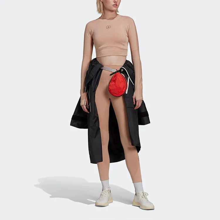 Adidas x Stella Mccartney Crop Top Women's Pearl Pink Gray-1