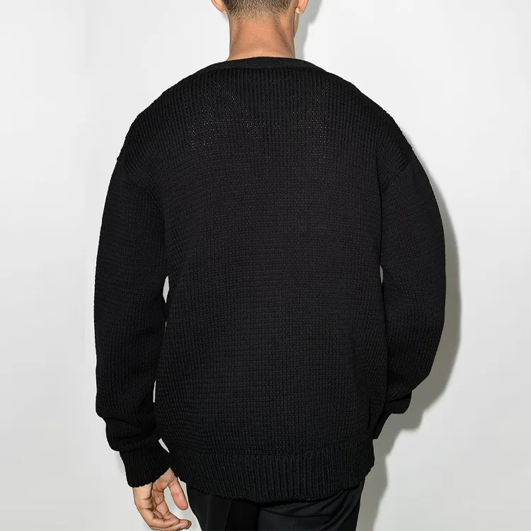 OFF WHITE Logo Patch V Neck Cardigan-3