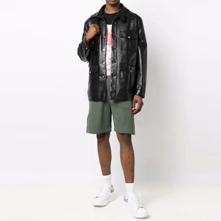 Alexander McQueen Casual Shorts Men Army Green-1