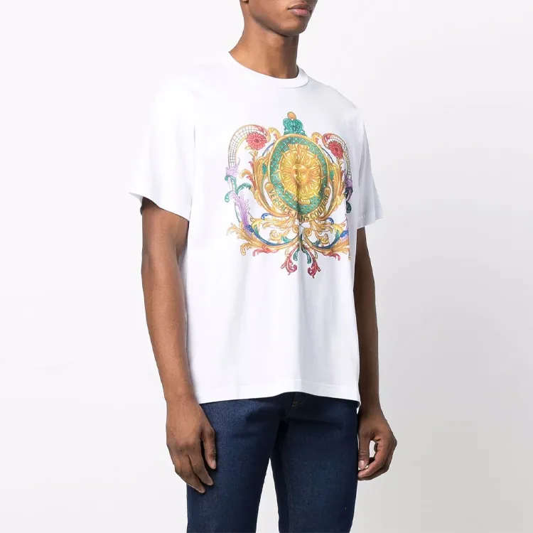 VERSACE JEANS COUTURE Sun print Organic cotton T shirt-2