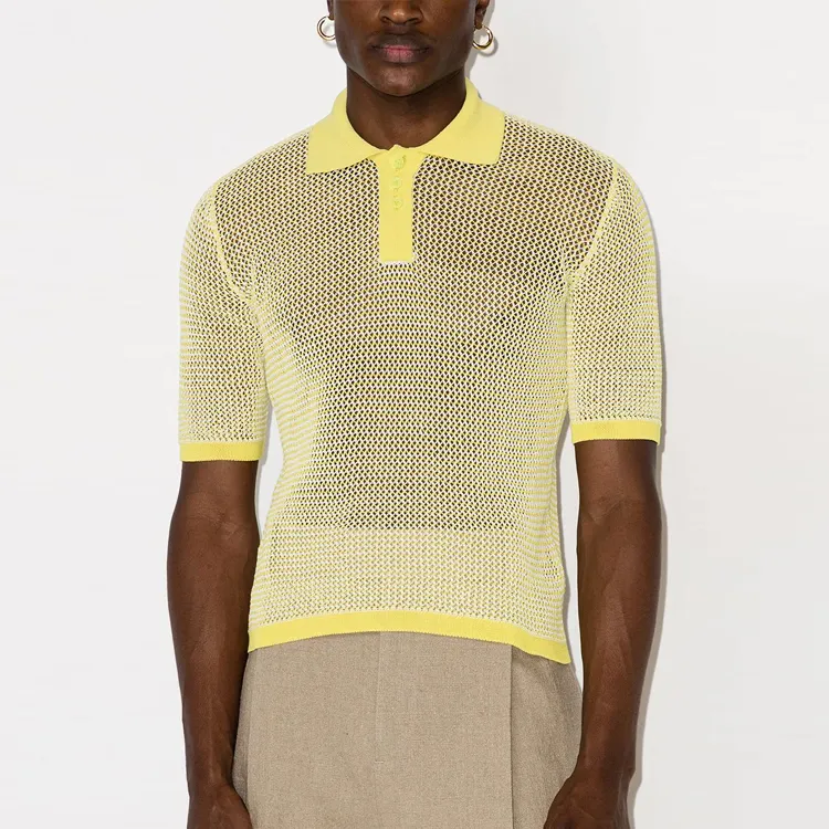 Bottega Veneta Polo Shirts Men Yellow-1