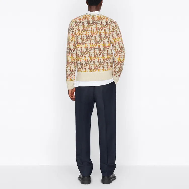DIOR Dior Quarterly New Products Sweater Men's Yellow-3