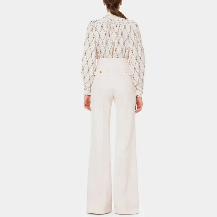 Elisabetta Franchi SS22 Casual Pants Women's White-2