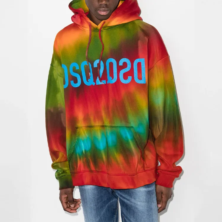 DSQUARED 2 Reverse logo Tie dye Hoodie-1