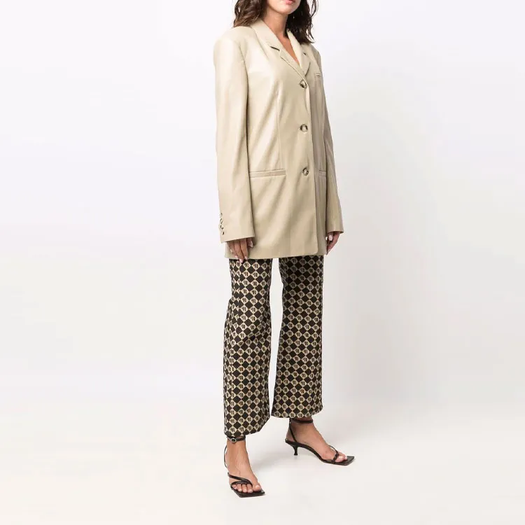 NANUSHKA Faux leather Fitted Blazer-3