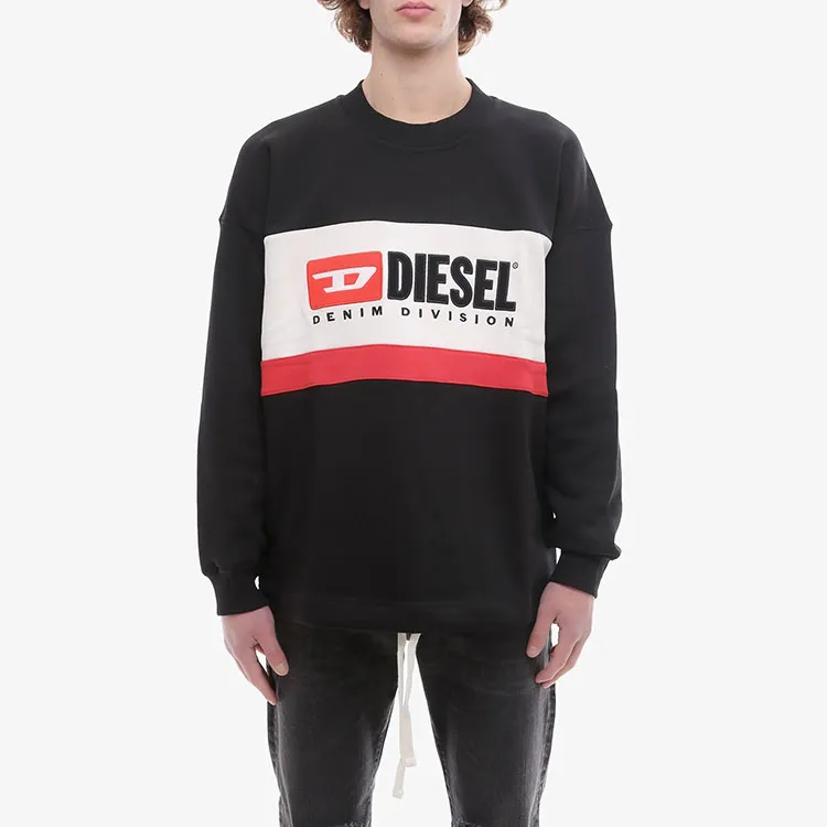 DIESEL Logo Flocked Crewneck Sweatshirt-3