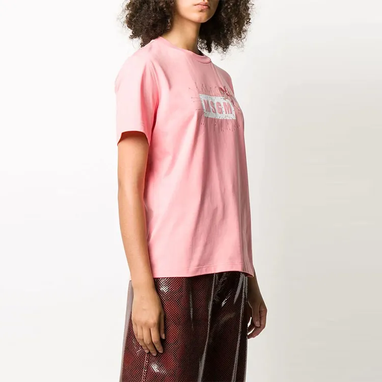 MSGM T Shirts Women's Pink-3