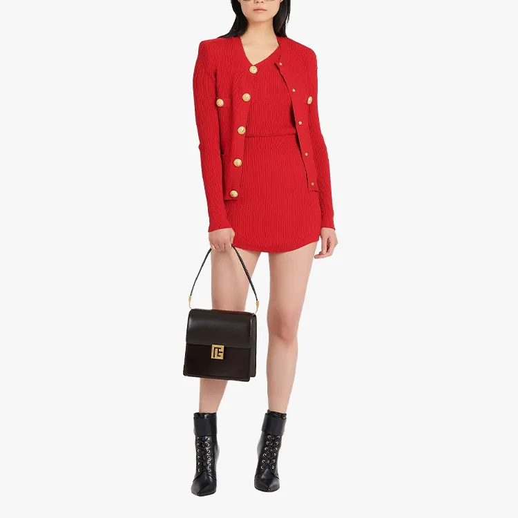 BALMAIN Casual Short Skirts Women's Red-2
