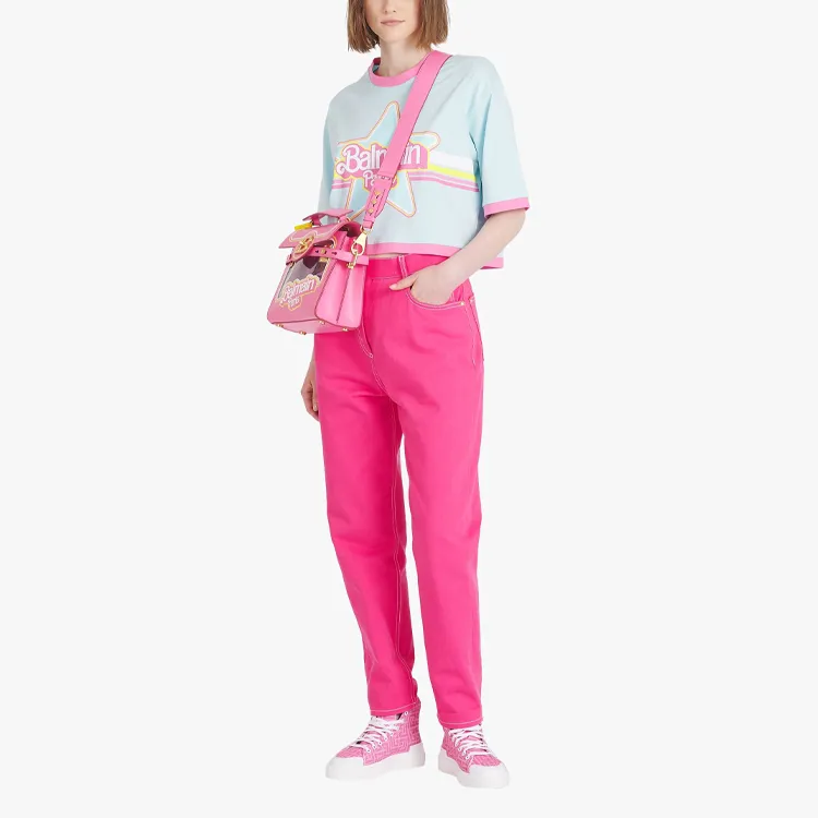 BALMAIN X Barbie Boyfriend Cut Jeans Pink-3
